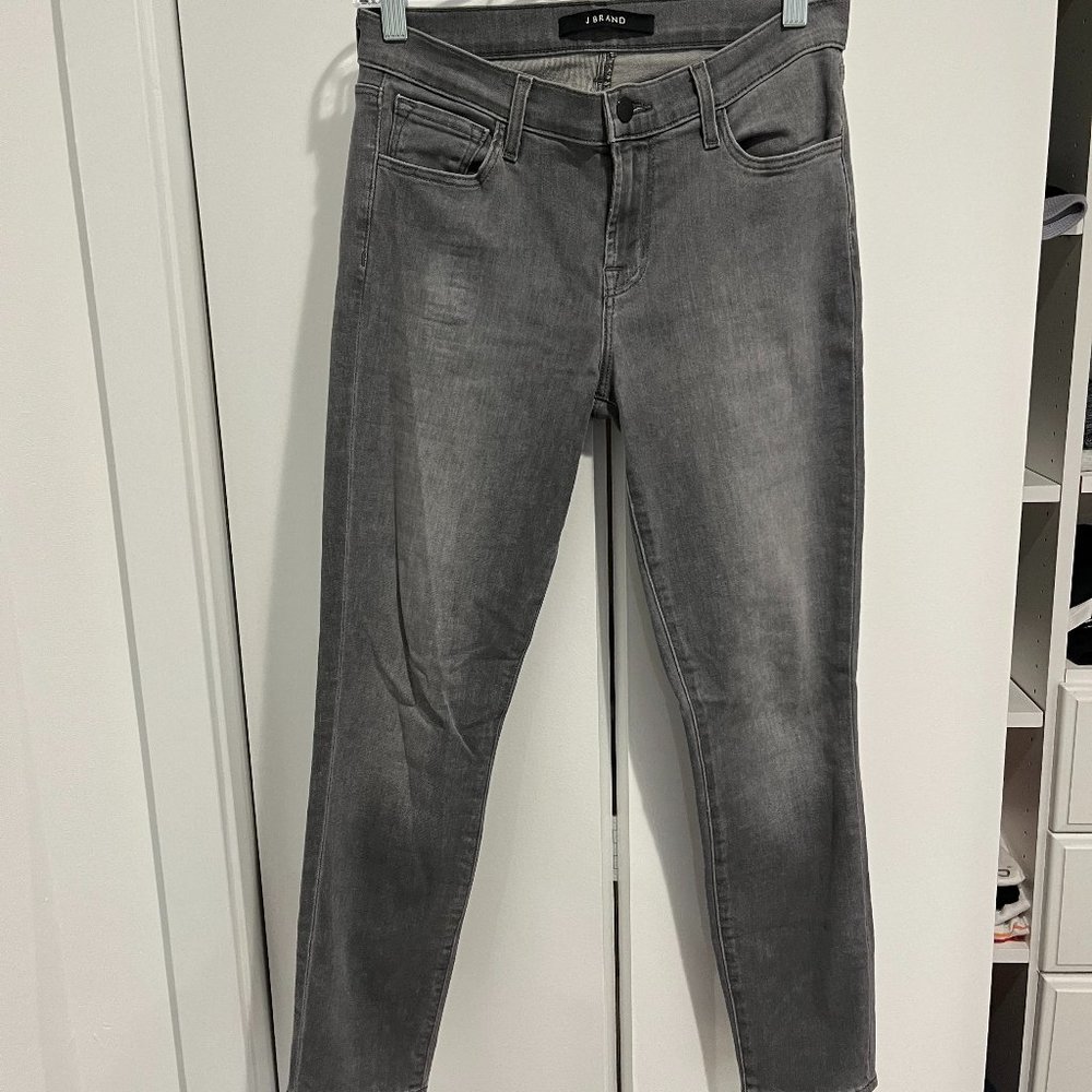 J Brand Pearl Gray Skinny Jeans